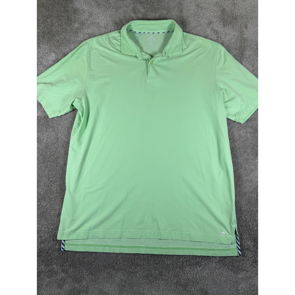 Peter Millar Seaside Wash Mens XL Mint Green Cotton Blend Short Sleeve Polo